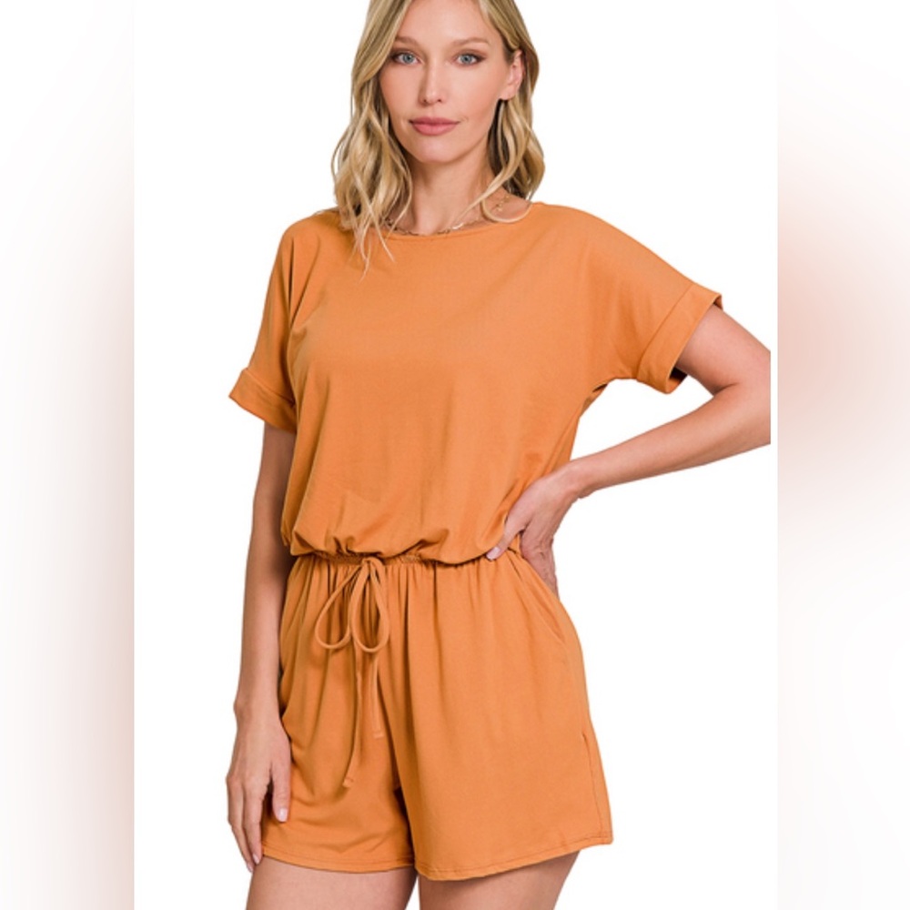 Orange Soft Romper
